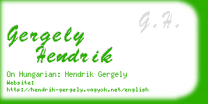 gergely hendrik business card